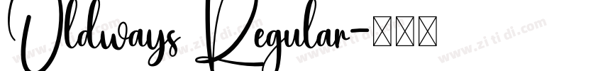 Oldways Regular字体转换